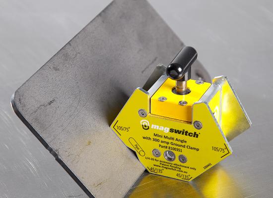 MAGSWITCH Multi Vinkel Svejsemagnet med 67 kg mag. holdekraft og 300 Amp Stelklemme (Sku 8100351)